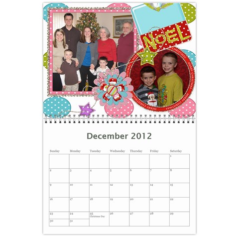 Calendar Mom D 2012 By Andrea Dec 2012