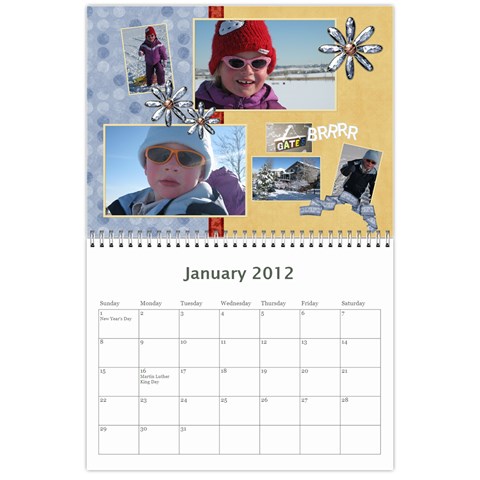 Calendar 2012 By Marion Gates Jan 2012