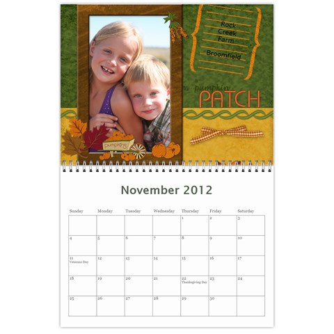 Calendar 2012 By Marion Gates Nov 2012