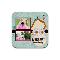 a nice day - Rubber Square Coaster (4 pack)