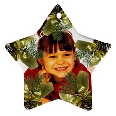 pine branch star ornament two sides - Star Ornament (Two Sides)
