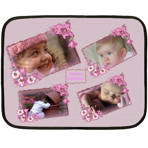 Named And Framed In Pink Mini Fleece Blanket By Deborah 35 x27  Blanket