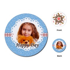 happy day - Playing Cards Single Design (Round)