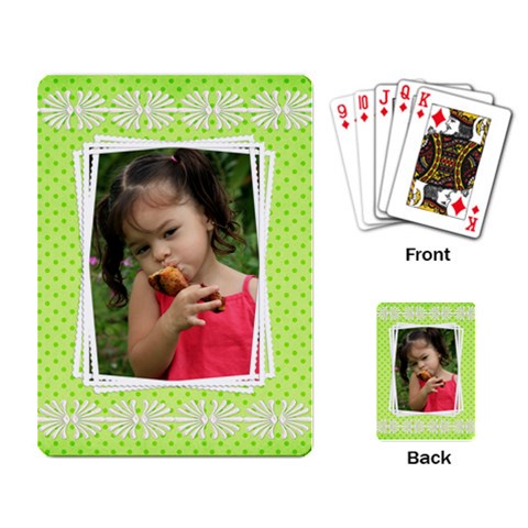 Little Girl Playing Cards By Deborah Back