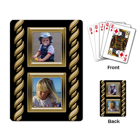 Black And Gold Playing Cards By Deborah Back