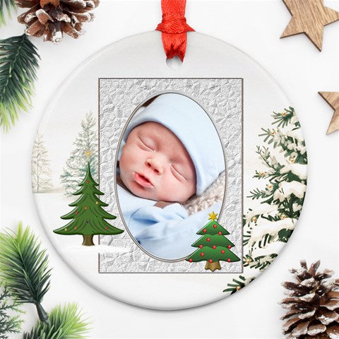 Christmas Tree Round Ornament (2 Sides) By Lil Front