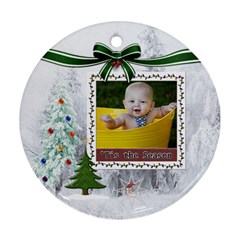 Tis The Season Round Ornament (2 Sided) - Round Ornament (Two Sides)