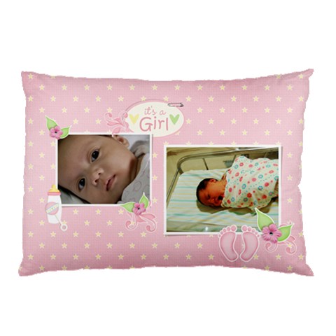 Pillow Case: It s A Girl By Jennyl 26.62 x18.9  Pillow Case