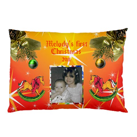 First Christmas Pillow Case By Kim Blair 26.62 x18.9  Pillow Case