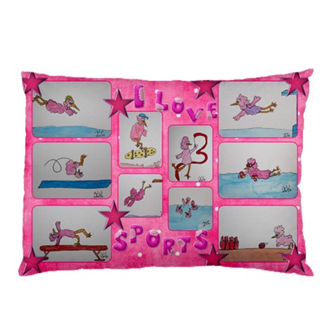 Sports Lady By Trine 26.62 x18.9  Pillow Case