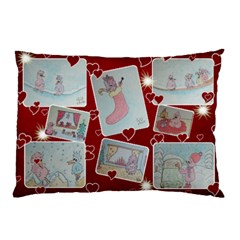 Pink Bird Christmas pillow case 