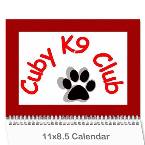 Cuby K9 Calandar 2012 By Amanda Cover