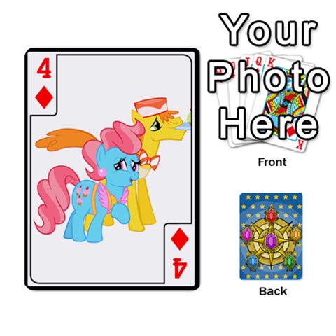 My Little Pony Friendship Is Magic Season 1 Playing Card Deck By K Kaze Front - Diamond4