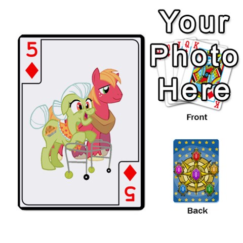 My Little Pony Friendship Is Magic Season 1 Playing Card Deck By K Kaze Front - Diamond5