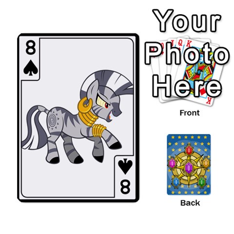 My Little Pony Friendship Is Magic Season 1 Playing Card Deck By K Kaze Front - Spade8