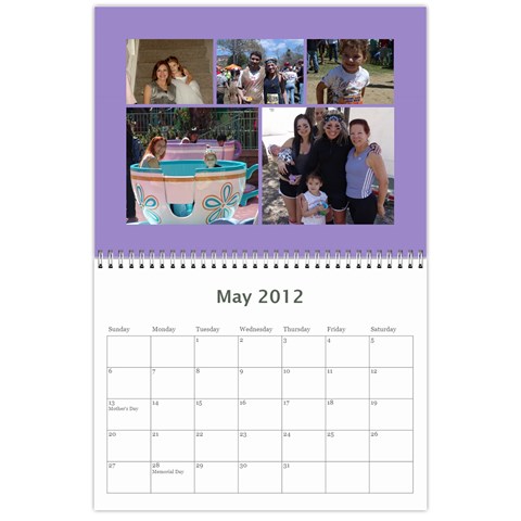 Nunezfamilycalendar By Becky May 2012