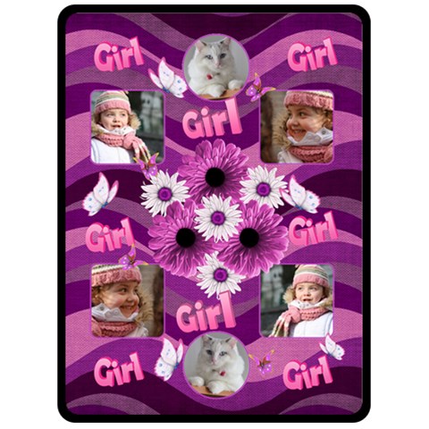 Girl (xl) Fleece Blanket By Deborah 80 x60  Blanket Front