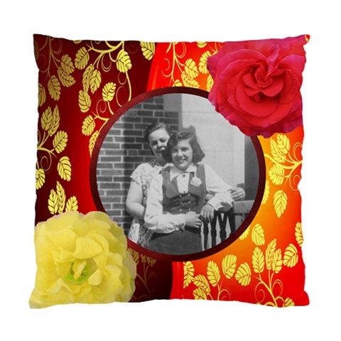 Red And Gold Cushion Case By Kim Blair Back