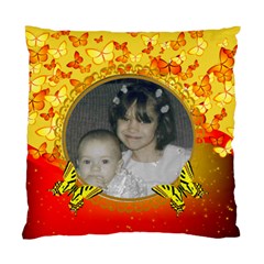 red and yellow butterfly pillow - Standard Cushion Case (One Side)