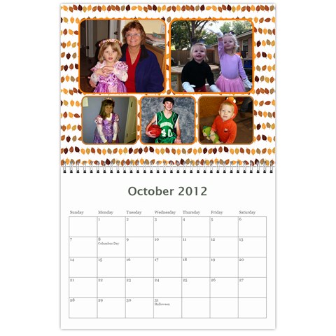 Calendar 2012 By Ryan Rampton Oct 2012