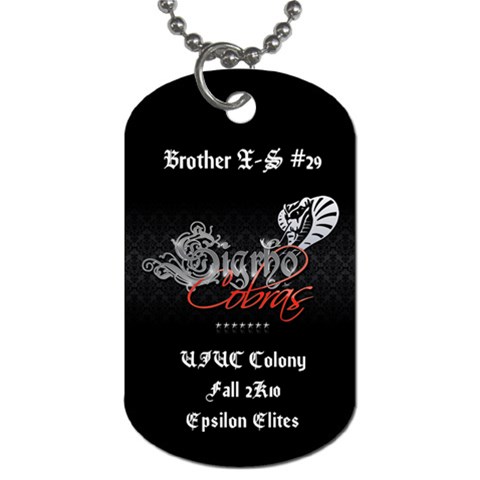 Sig Rho Dog Tag By Vrajeshparikh3 Front