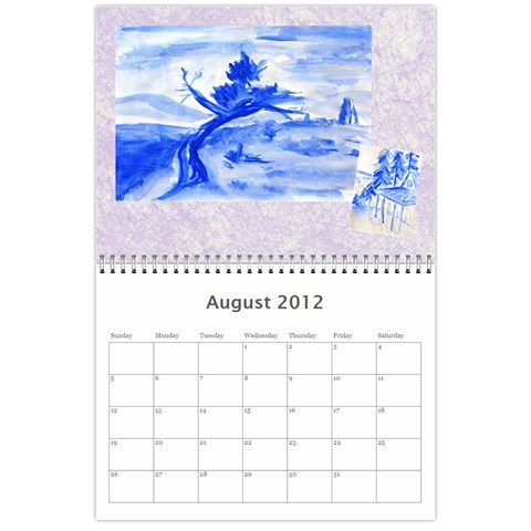 2012 Calendar By Jiji Li Aug 2012