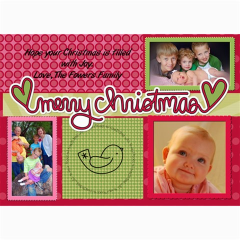 2011 Christmascard By Linnell Fowers 7 x5  Photo Card - 1