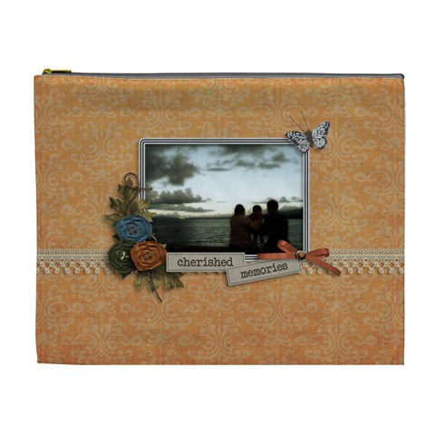 Cosmetic Bag (xl): Cherished Memories By Jennyl Front