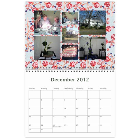 2012 Calendar For Christmas By Bertie Dec 2012