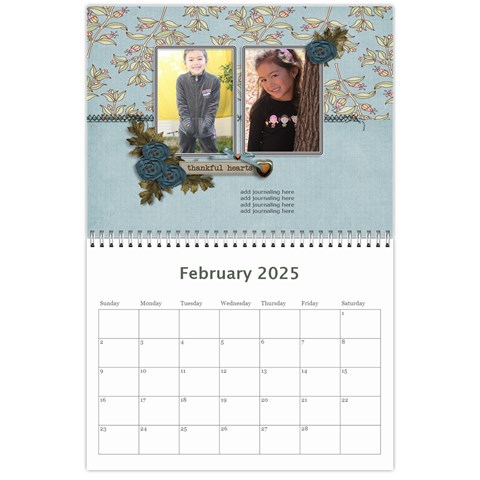 Wall Calendar 11 X 8 5 : Cherished Memories By Jennyl Feb 2025