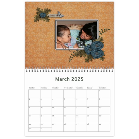 Wall Calendar 11 X 8 5 : Cherished Memories By Jennyl Mar 2025