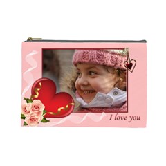 Love You (Large) Cosmetic Bag (7 styles) - Cosmetic Bag (Large)