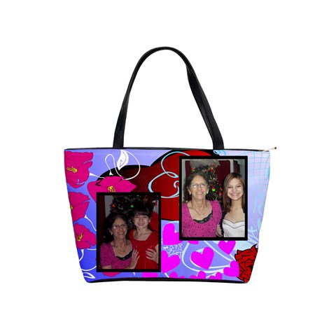 Hearts And Flowers Shoulder Bag By Kim Blair Front