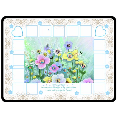 Flower Garden Blanket By Birkie 80 x60  Blanket Front