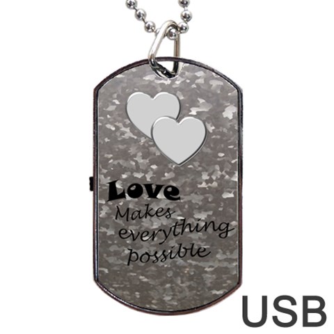 Military Love (2 Sided) Dog Tag Usb By Deborah Back