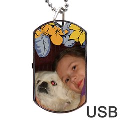 flower framed USB two sides - Dog Tag USB Flash (Two Sides)