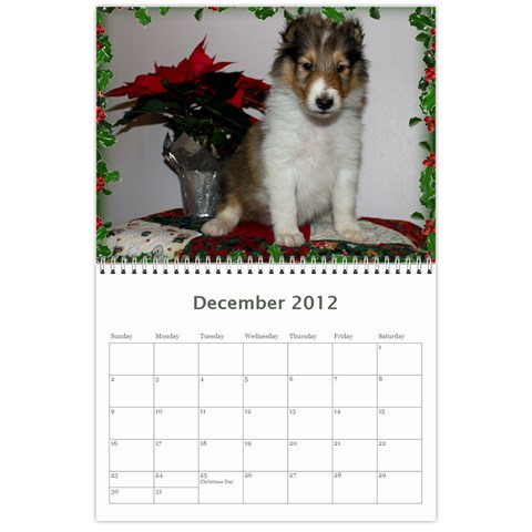 Puppy Calendar By Dschroeder Arvig Net Dec 2012