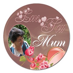 Love you magnet 5 inch - Magnet 5  (Round)