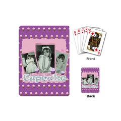 I love my little cupcake pink and purple mini playing cards - Playing Cards Single Design (Mini)