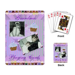 Cupcake Playing Cards In Purple And Green