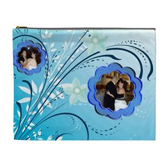 Blue Flower XL Cosmetic Bag (7 styles) - Cosmetic Bag (XL)