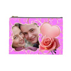 Pink Sweet love Large Cosmetic Case (7 styles) - Cosmetic Bag (Large)