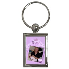 Purple cupcake keyring - Key Chain (Rectangle)