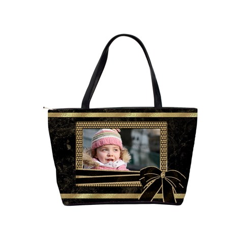 Gold And Black Marble Shoulder Bag By Deborah Back