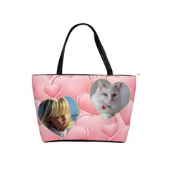 Pink Hearts Shoulder Bag - Classic Shoulder Handbag