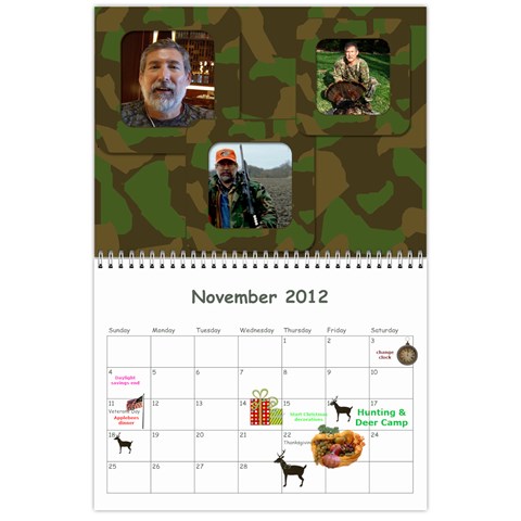 Calendar 18 Mo 2012 Nov 2012