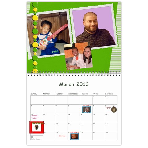 Calendar 18 Mo 2012 Mar 2013