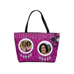 Pink Diamond Frill Shoulder Bag - Classic Shoulder Handbag