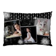 Black marble Pillow Case(2 sided) with diamonds - Pillow Case (Two Sides)