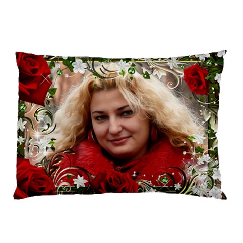 For The Love Of Roses Pillow Case (2 Sided) By Deborah Front